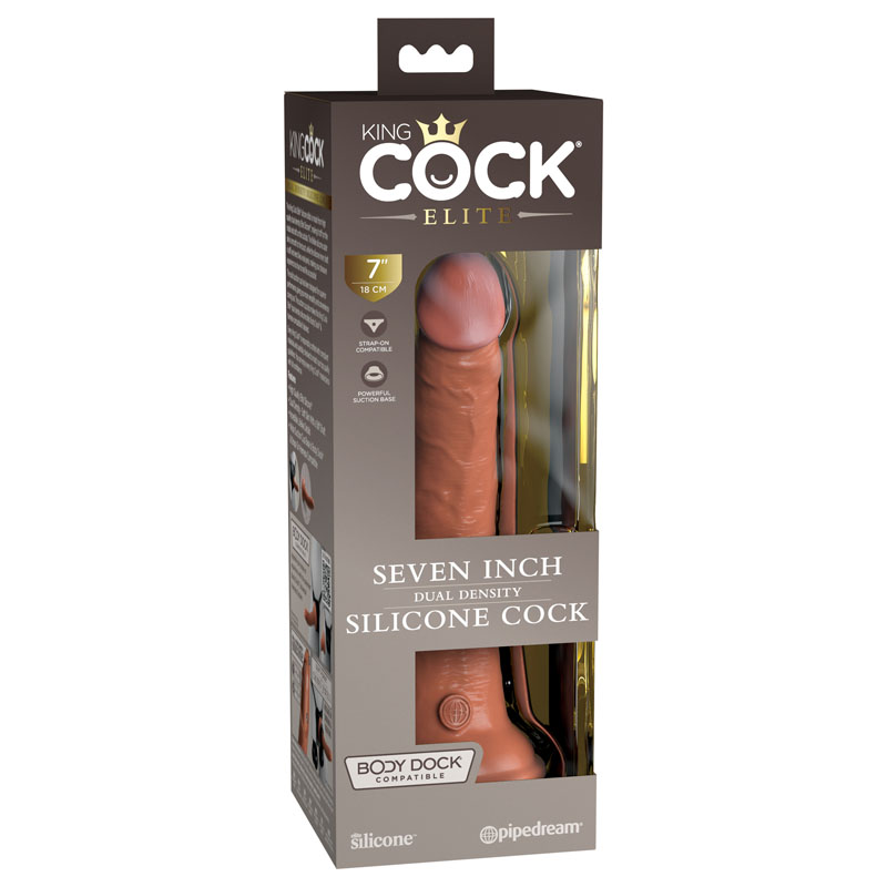 King Cock Elite 7'' Dual Density Cock - Tan